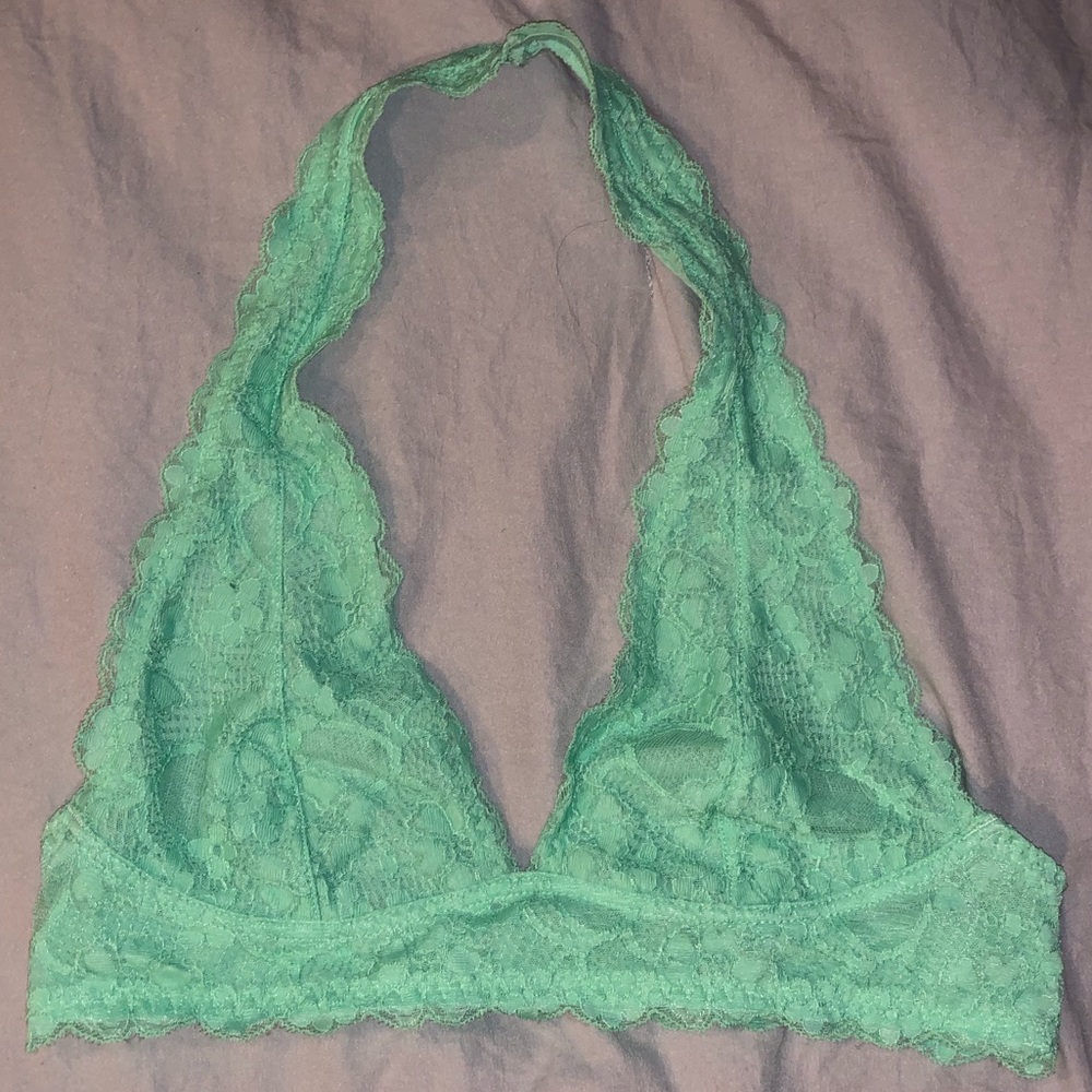 Free People lace bralettes Teal